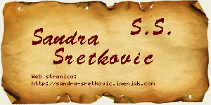 Sandra Sretković vizit kartica